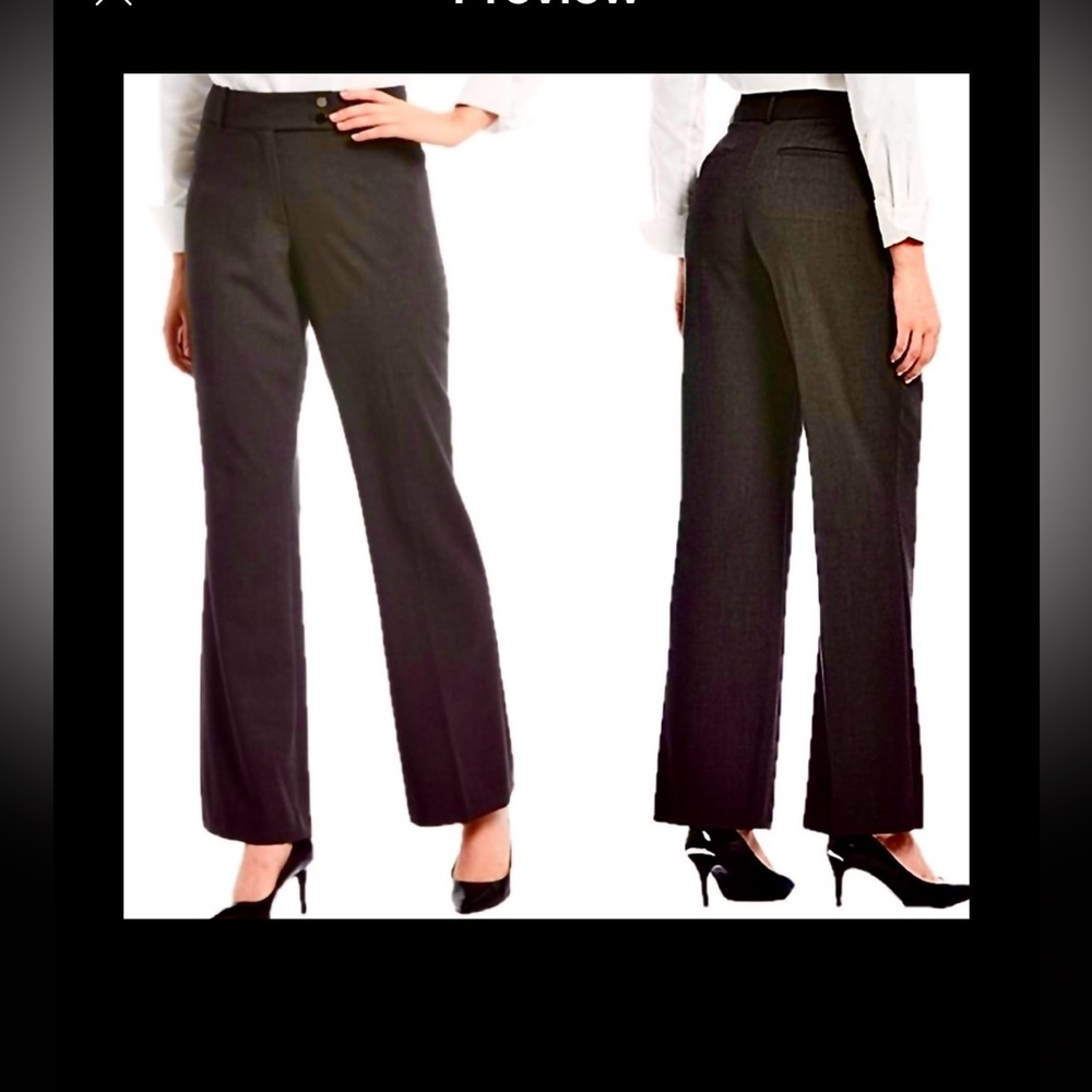 Calvin Klein Dress Pants Dark Gray-Brown Boot Cut